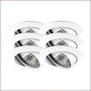 PAULMANN - 6 PEZZI - FARETTI DA INCASSO ORIENTABILI PREMIUM LINE - 50W 230V GU10 Ø83MM - IN ALLUMINIO ZINCATO OPACO