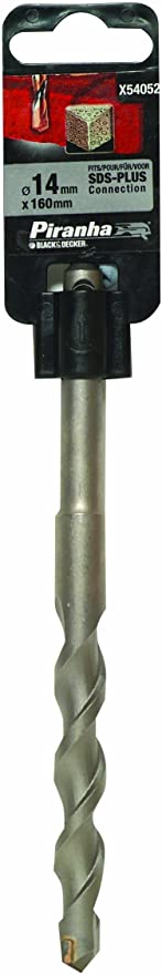 BLACK&DECKER - PUNTA DA TRAPANO PIRANHA PER MURATURA - PER TRAPANI A PERCUSSIONE SDS-PLUS - 166x14MM