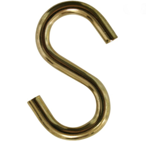 MAGGI GROUP - 10 PEZZI - GANCI AD "S" OTTONATI 5MM
