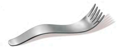 PICARD&WIELPUTZ - FORCHETTINA RICURVA LINEA MODERNA PER APERITIVO FORK RECLINING *