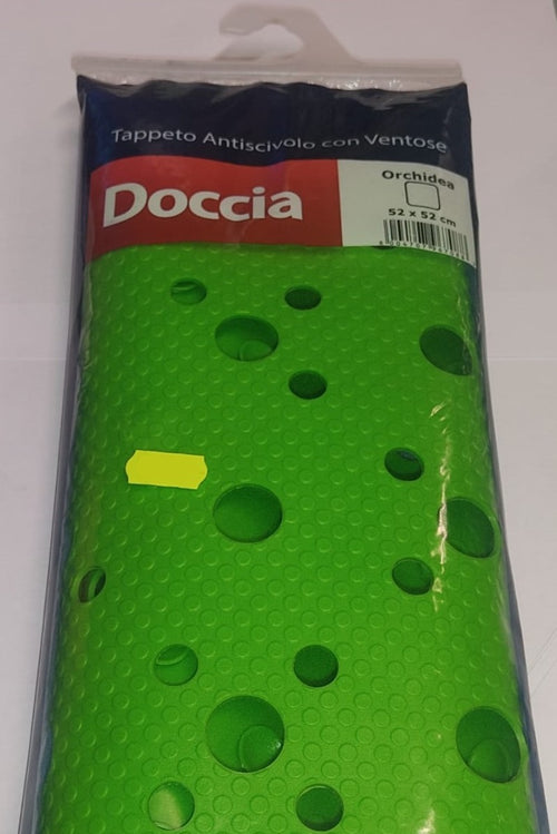 SHARK - TAPPETINO ANTISCIVOLO PER VASCA ORCHIDEA 52x52CM - COLORE VERDE LIME **