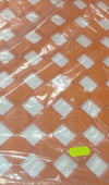 CPE - TAPPETINO PER DOCCIA MOSAICO IN GOMMA CON VENTOSE 50x50CM - COLORE ARANCIONE