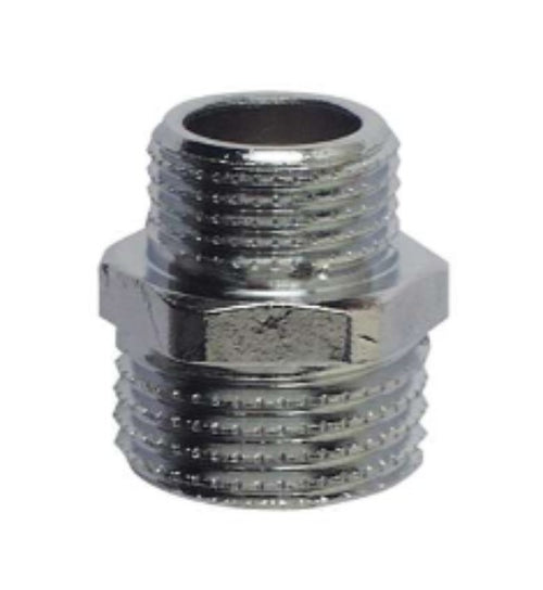 MASIDEF - CORNAT - RACCORDO DOPPIO RIDUZIONE MASCHIO 1/2X3/8 IN OTTONE CROMATO
