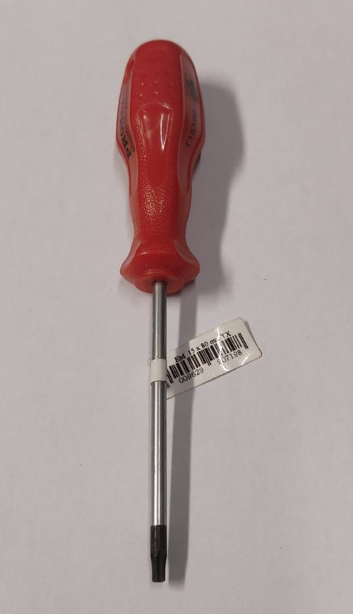 PROMAX - CACCIAVITE GS CON PUNTA TORX T15x80MM - MANICO ROSSO ERGONOMICO