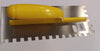 FRATTONE USA IN ACCIAIO CON MANICON IN PLASTICA - 280MM CON DENTATURA 10MM - COLORE GIALLO