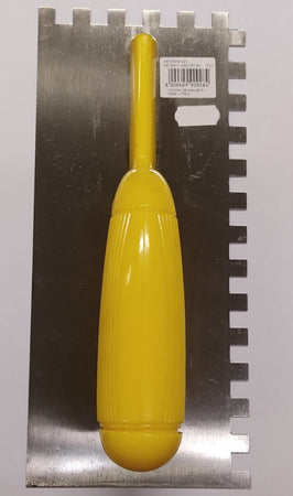FRATTONE "USA" IN ACCIAIO CON MANICON IN PLASTICA - 280MM CON DENTATURA 10MM - COLORE GIALLO