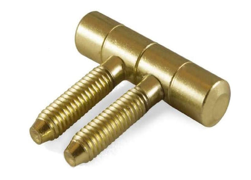 2 PEZZI - CERNIERE ANUBA TORNITE Ø13MM - IN OTTONE CROMATO - FEMMINE