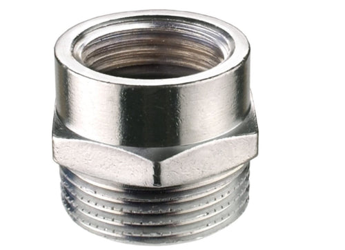 RACCORDO F1/2xM3/4 - IN OTTONE CROMATO