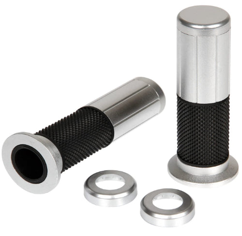 LAMPA - MANOPOLE TATOO UNIVERSALI PER MOTO E SCOOTER - IN ALLUMINO E GOMMA ANTISCIVOLO - DESTRA Ø25MM E SINISTRA Ø22MM