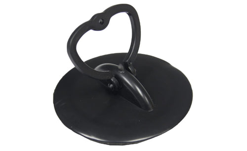 TAPPO UNIVERSALE PER VAVOLE DI SCARICO LAVELLO CON MANICO - Ø45,5MM 1-1/2-2 - IN PLASTICA COLORE NERO