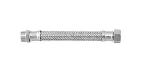 ATTACCHINO FLESSIBILE PER MONOCOMANDO 150MM - RACCORDO M3/8- F3/8 - IN ACCIAIO INOX