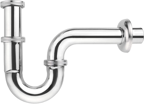 MASIDEF - SIFONO ANTIODORI PER LAVABO 1/4 IN OTTONE CROMATO 120MM