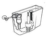 ACQUA STOP PER SCIAQUONE - RISPARMIO ACQUA PER CASSETTE ACQUA WC - IN PLASTICA RESISTENTE COLORE BLU