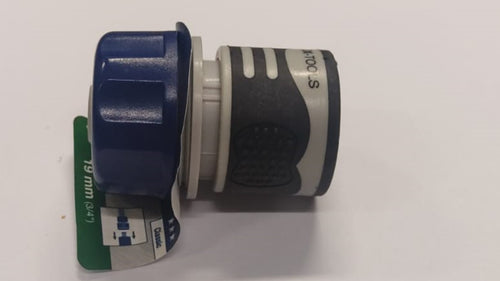 RACCORDO PER TUBO 3/4 - 5/8 - IL PLASTICA RESISTETE E GOMMA 19MM - COLORE BLU/NERO/GRIGIO