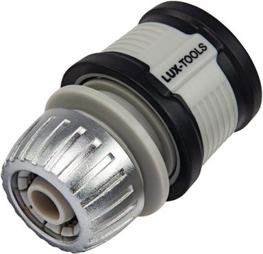 CONNETTORE PROFESSIONALE PER TUBI FLESIBILI - CON REGOLATORE DI FLUSSO IN ALLUMINIO 13MM - ATTACCO 1/2