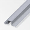 ALFER - 1mt - PROFILO QUADRATO AD U CON DUE GAMBE A 180° - IN ALLUMINIO NATURALE 23,5x67,5x1,5MM