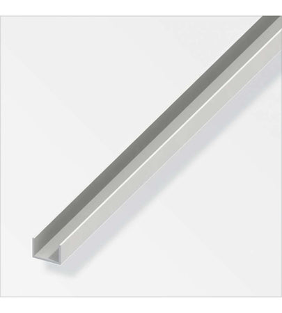 ALFER - 1mt - PROFILO AD "U" IN PLASTICA RESISTENTE 10x24x10MM - COLORE BIANCO
