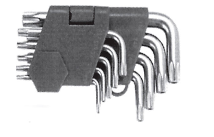 ORECA - SET 9 CHIAVI A BRUGOLA A "L" T-TORX CORTE