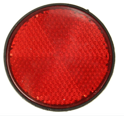 Catarinfrangente con vite M5 rosso Ø 80mm