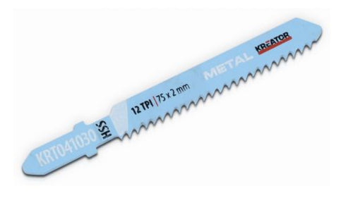 'KREATOR - 2 LAME HSS PER SEGHETTO ALTERNATIVO - PER TAGLIO METALLO - ATTACCO A T - LAMA 75MM