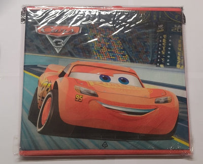 DOMOPAK - SCATOLA CUBICA LIVING PER ORGANIZZAZIONE CAMERETTA 32x32x32CM - CON MANIGLIE - RAPPRESENTAZIONE CARTONE CARS