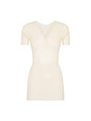 Ragno Maglia Intima da Donna Maniche Corte con Forma Seno in Pura Lana 0041L8 S38 - Passarelli Biancheria