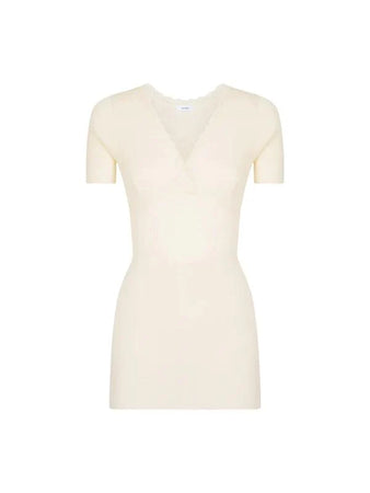 Ragno Maglia Intima da Donna Maniche Corte con Forma Seno in Pura Lana 0041L8 S38 - Passarelli Biancheria
