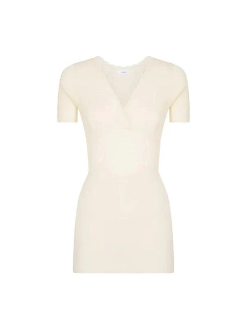 Ragno Maglia Intima da Donna Maniche Corte con Forma Seno in Pura Lana 0041L8 S38 - Passarelli Biancheria