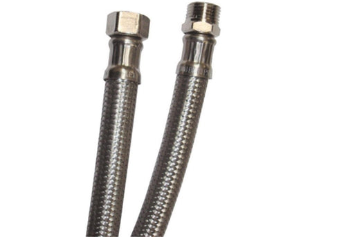 ATTACCHINO FLESSIBILE PER MONOCOMANDO 500MM - RACCORDO M3/8- F1/2 - IN ACCIAIO INOX