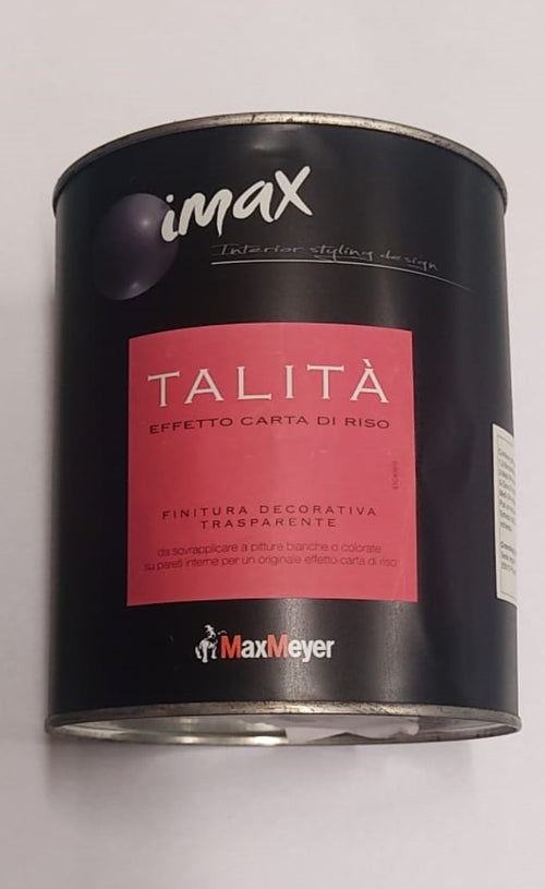 MAX MEYER - 1lt - FINITURA VELATA DECORATIVA TRASPARENTE - EFFETTO CARTA DI RISO - COLORE TALITÀ