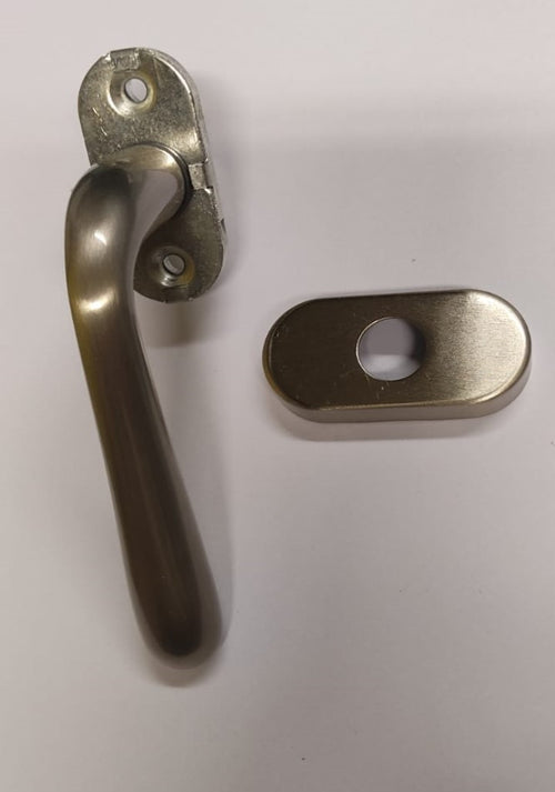 ORECA - MANIGLIA OTTONATA DK PER FINESTRA CON SISTEMA ANTA RIBALTA - QUADRO 7x33CM