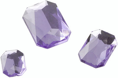 GUTERMANN - 80 PEZZI - PIETRE GLAMOUR OTTAGONO IN STRASS-ACRILICO - COLORE LILLA