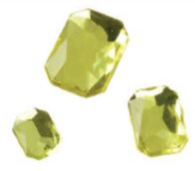 GUTERMANN - 80 PEZZI - PIETRE GLAMOUR OTTAGONO IN STRASS-ACRILICO - COLORE GIALLO