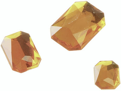 GUTERMANN - 80 PEZZI - PIETRE GLAMOUR OTTAGONO IN STRASS-ACRILICO - COLORE ARANCIONE