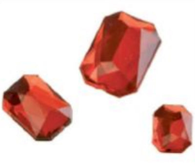 GUTERMANN - 80 PEZZI - PIETRE GLAMOUR OTTAGONO IN STRASS-ACRILICO - COLORE ROSSO