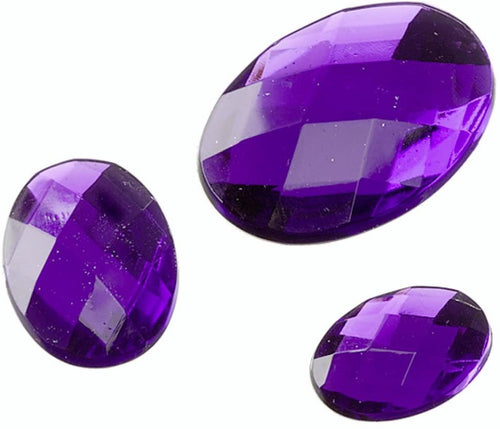 GUTERMANN - 43 PEZZI - PIETRE GLAMOUR OVALI IN STRASS-ACRILICO - COLORE VIOLA