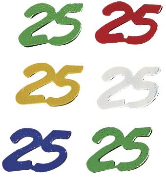 RAYHER - 12 GRAMMI - PAILLETTES 25 ANNI - 5 COLORI ASSORTITI