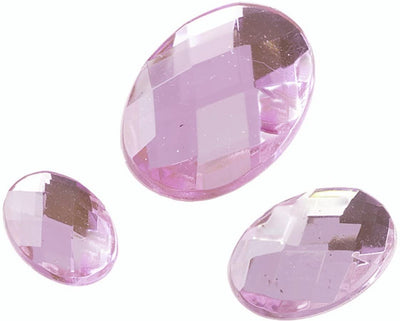GUTERMANN - 43 PEZZI - PIETRE GLAMOUR OVALI IN STRASS-ACRILICO - COLORE ROSE'