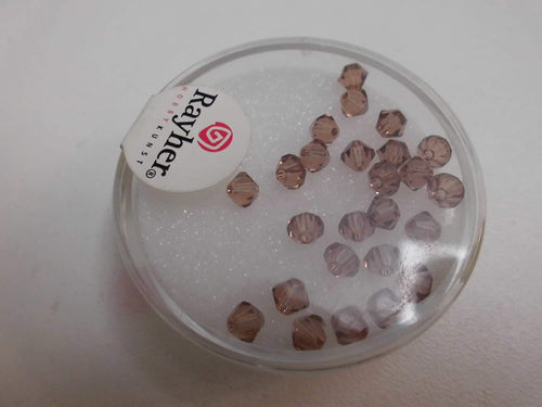 RAYHER - 25 PEZZI - PERLE DI CRISTALLO SWAROVSKI FORMA ROMBO Ø4MM - COLORE CARAMELLO