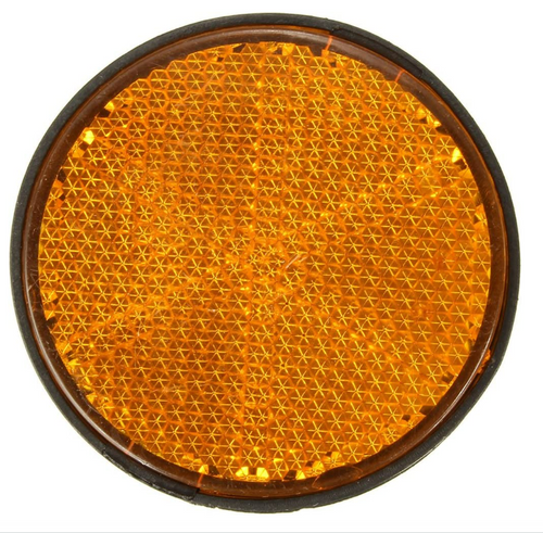 Catarifrangente con vite M5 arancione Ø 80mm