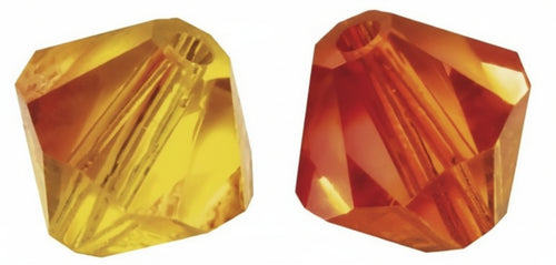 RAYHER - 25 PEZZI - PERLE DI CRISTALLO SWAROVSKI FORMA ROMBO Ø4MM - COLORE ROSSO FUOCO - 0047822