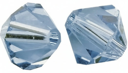 RAYHER - 25 PEZZI - PERLE DI CRISTALLO SWAROVSKI FORMA ROMBO Ø4MM - COLORE AZZURRO