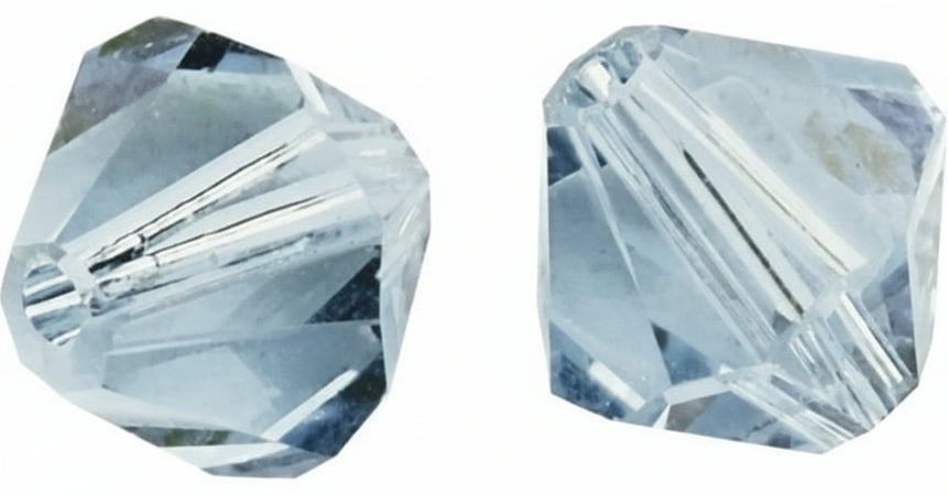 RAYHER - 25 PEZZI - PERLE DI CRISTALLO "SWAROVSKI" FORMA ROMBO Ø4MM - COLORE ACQUA