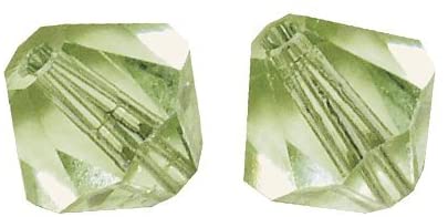 RAYHER - 25 PEZZI - PERLE DI CRISTALLO SWAROVSKI FORMA ROMBO Ø4MM - COLORE VERDE LIME