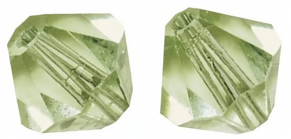 RAYHER - 25 PEZZI - PERLE DI CRISTALLO "SWAROVSKI" FORMA ROMBO Ø4MM - COLORE VERDE LIME