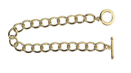 RAYHER - BRACCIALETTO A MAGLIE CON CHIUSURA AD INCASTRO - PLACCATO ORO 18CM