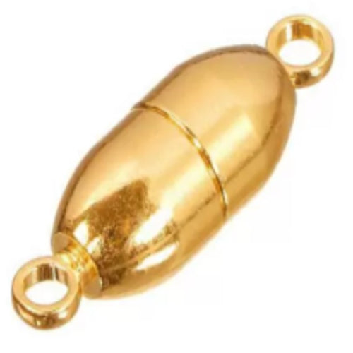 KNORR PRANDELL - CIHIUSURA A MAGNETE PER GIOIELLI - FORMA OLIVA COLORE ORO 20MM