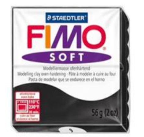 STAEDTLER - PASTA FIMO "SOFT" PER MODELLARE 56gr - COLORE NERO