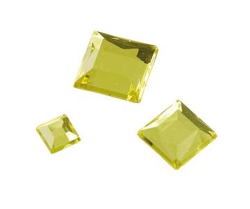 GUTERMANN - 110 PEZZI - QUADRETTI GLAMOUR STRASS-ACRILICO - COLORE GIALLO