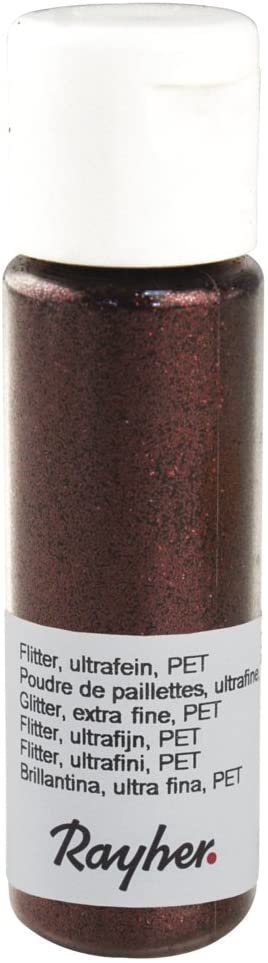 RAYHER - GLITTER ULTRAFINE PET 20ML - COLORE MARRONE